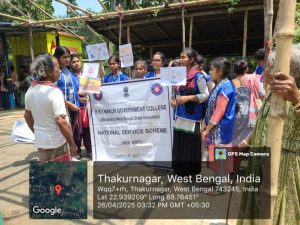 NSS trained Volunteers’ demonstration on‘Dengue Awareness’ and necessary preventions against it (Date : 26.04.2025)