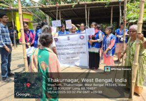 NSS trained Volunteers’ demonstration on‘Dengue Awareness’ and necessary preventions against it (Date : 26.04.2025)