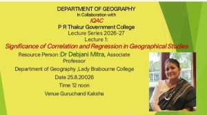 Glimpses of the Lecture Series conducted at the Department of Geography (2026-2027)